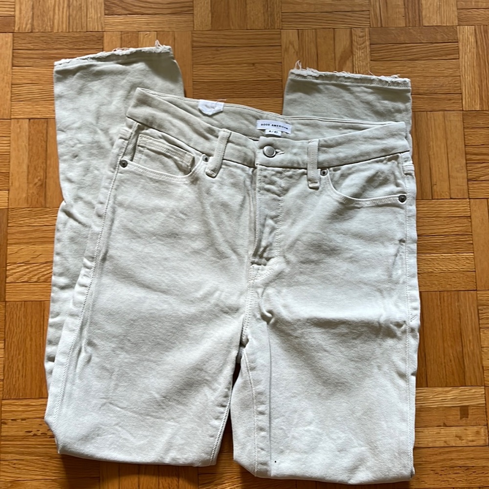 Good American off white jeans